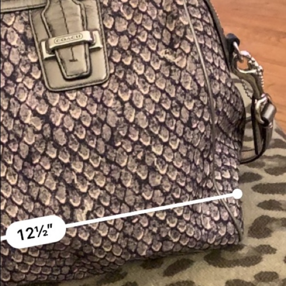 Coach Pewter Python Canvas Crossbody - Picture 14 of 15